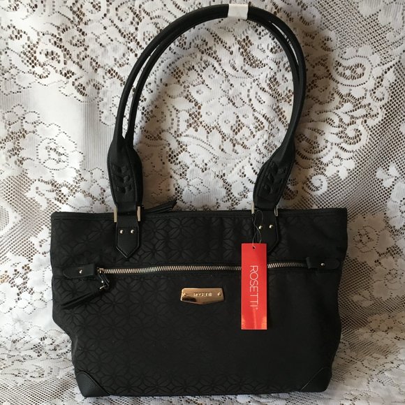 NWT ROSETTI JANET BLACK DOUBLE HANDLE SATCHEL - Picture 2 of 9